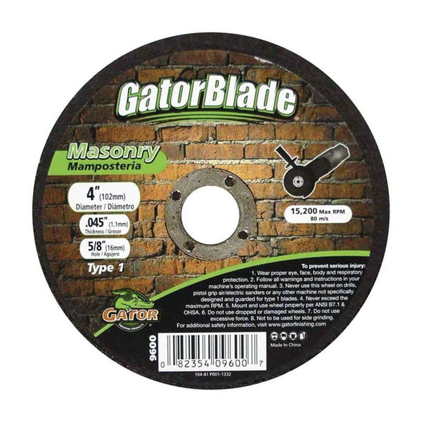 x 5//8 in Aluminum Oxide Masonry Cut-Off Blade .045 in 1 pc. Gator 4 in